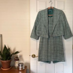 Southern Teal Tweed Suit by ANTONIO MELANI